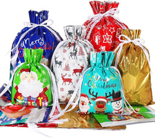 Premium Holiday Drawstring Gift Bags™