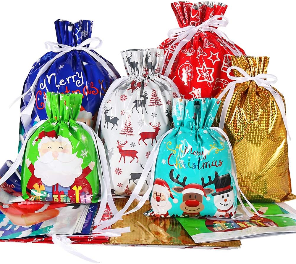 Premium Holiday Drawstring Gift Bags™