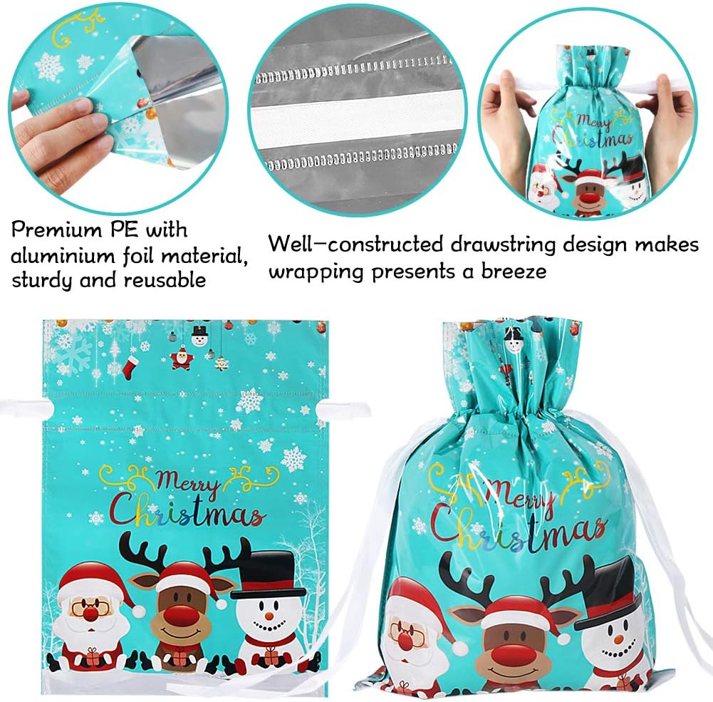 Premium Holiday Drawstring Gift Bags™