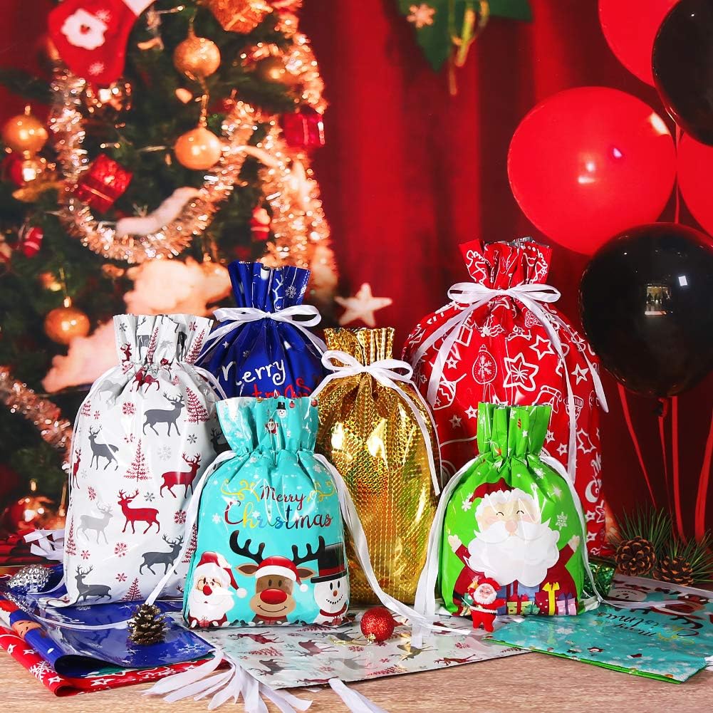 Premium Holiday Drawstring Gift Bags™
