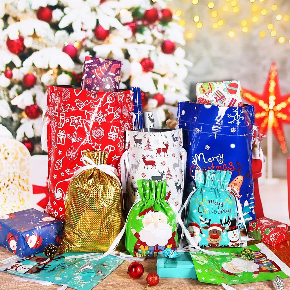 Premium Holiday Drawstring Gift Bags™
